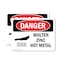 Signmission Hot Surface Sign, 7 in H x 10 in W, Vinyl Decal, Molten Zinc Hot Metal OS-2PACK-DS-D-710-L-1677 - alternate 1